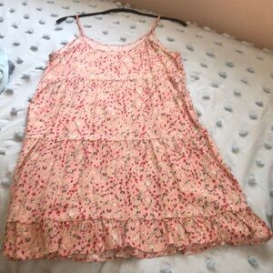 Floral Pink Sleeveless Dress